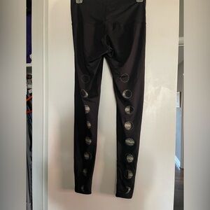 Teeki Moon Phases Black Leggings size Medium